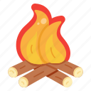 burning woods, bonfire, balefile, campfire, campsite fire