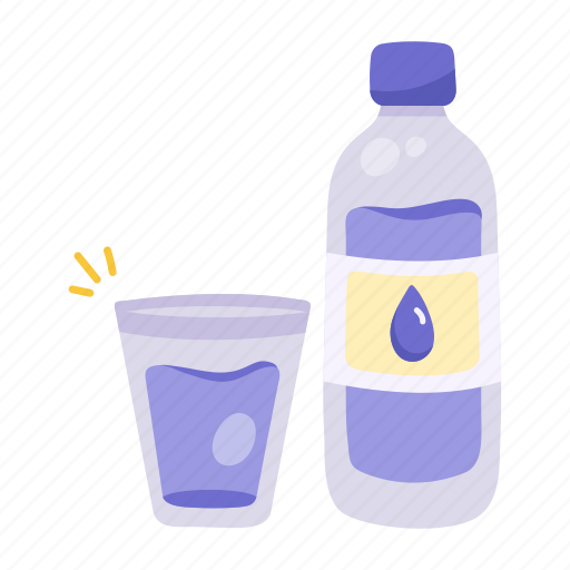 Aqua bottle, mineral water, water bottle, filtered water, mineral drink icon - Download on Iconfinder