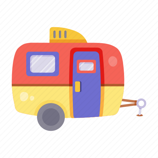 Camper van, caravan, mobile home, holiday van, trailer home icon - Download on Iconfinder