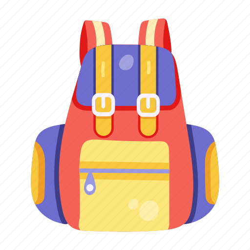 Knapsack, backpack, rucksack, travel bag, shoulder bag icon - Download on Iconfinder