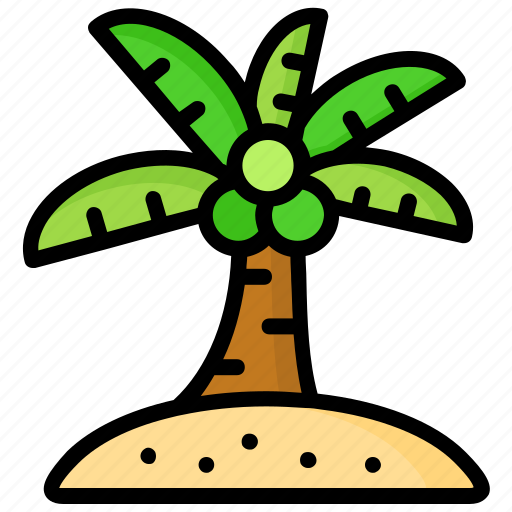 Beach, coconut, ocean, tree, palm icon - Download on Iconfinder
