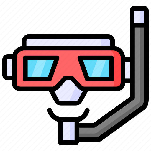 Beach, diving, goggles, holiday, vacation icon - Download on Iconfinder