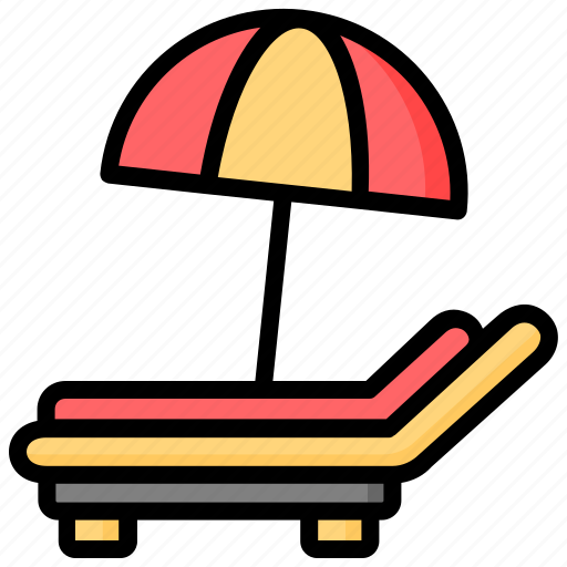 Beach, sunbed, vacation, holiday, tourism icon - Download on Iconfinder