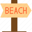 beach, direction, post, sign, street, icon