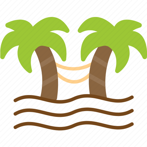 Hammock, lazy, palm, relax, summer, vacation, icon icon - Download on Iconfinder
