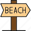 beach, direction, post, sign, street, icon 