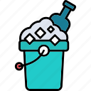 ice, bucket, cold, drink, party, glass, alcohol, beverage, icon