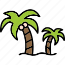 palm, tree, coconut, island, tropical, plant, travel, icon