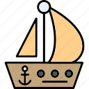 sailing, boat, cruise, navigation, ship, travel, vacation, icon
