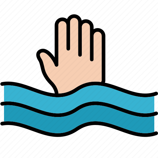 Sinking, man, submerging, drowning, hand, help, icon icon - Download on Iconfinder