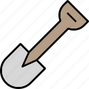 spade, shovel, construction, gardening, tool, icon