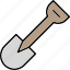 spade, shovel, construction, gardening, tool, icon 