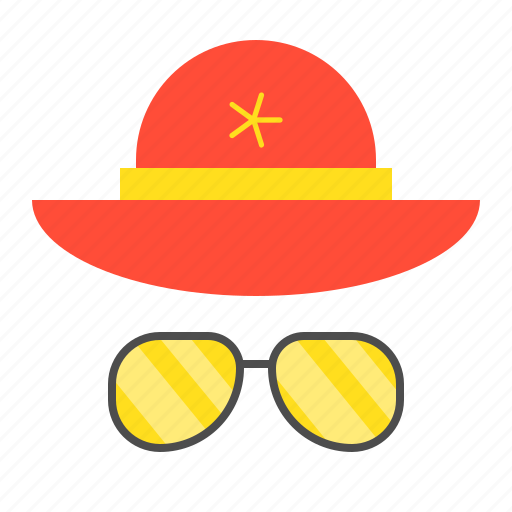 Beach, beach scene, glasses, straw hat, sunglasses icon icon - Download on Iconfinder