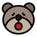 bear, emoji, emoticon, kawaii, relax