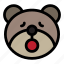 bear, emoji, emoticon, kawaii, relax 