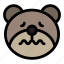 bear, confused, emoji, emoticon, kawaii 