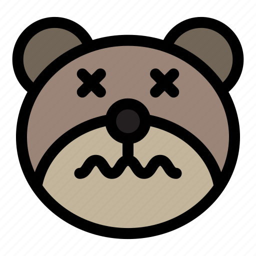 Bear, confused, emoji, emoticon, kawaii icon - Download on Iconfinder