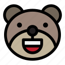bear, emoji, emoticon, happy, kawaii