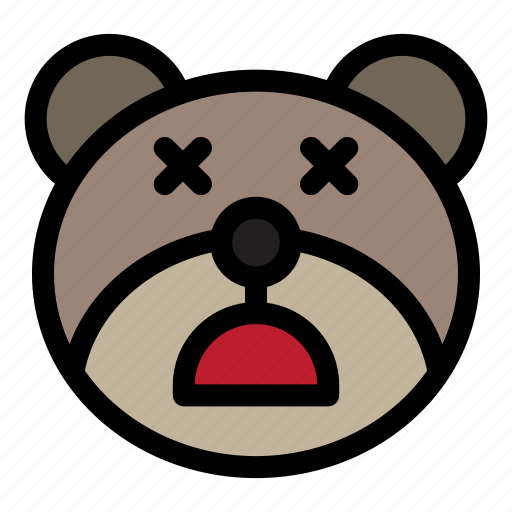 Bear, dead, emoji, emoticon, kawaii icon - Download on Iconfinder