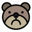 bear, emoji, emoticon, kawaii, sad 