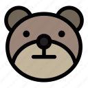 bear, emoji, emoticon, kawaii, neutral