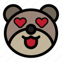 bear, emoji, emoticon, fall in love, kawaii