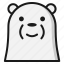 bear, emoji, emoticon, expression, smile