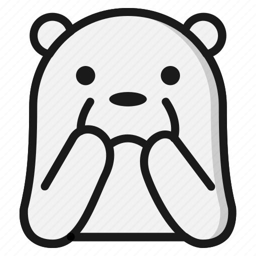 Bear, emoji, emoticon, expression, sad icon - Download on Iconfinder