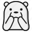 bear, emoji, emoticon, expression, sad 