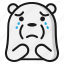 bear, cry, emoji, emoticon, expression 