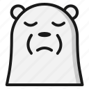 bear, disappointed, emoji, emoticon, expression