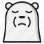 bear, disappointed, emoji, emoticon, expression 