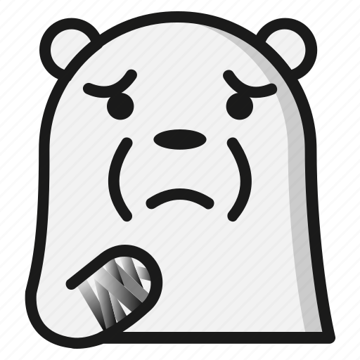 Bear, emoji, emoticon, expression, sick icon - Download on Iconfinder