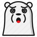 bear, dizzy, emoji, emoticon, expression