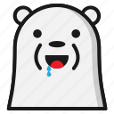 bear, emoji, emoticon, expression, tempted