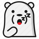 bear, emoji, emoticon, expression, sleepy