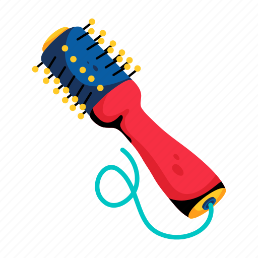Dryer brush, blowout brush, hair roller, roller hairbrush, heat brush icon - Download on Iconfinder