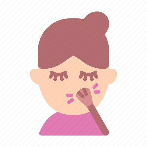 Face, makeup, brush, powder, cosmetic icon - Download on Iconfinder