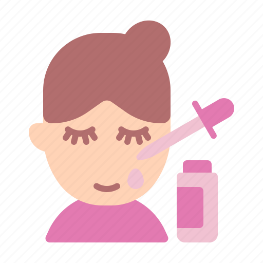 Serum, girl, skincare, face, cosmetic, facial, oil icon - Download on Iconfinder