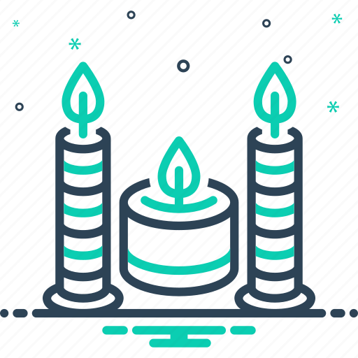 Candles, candlestick, wax, bougie, flame, burn, scented icon - Download on Iconfinder