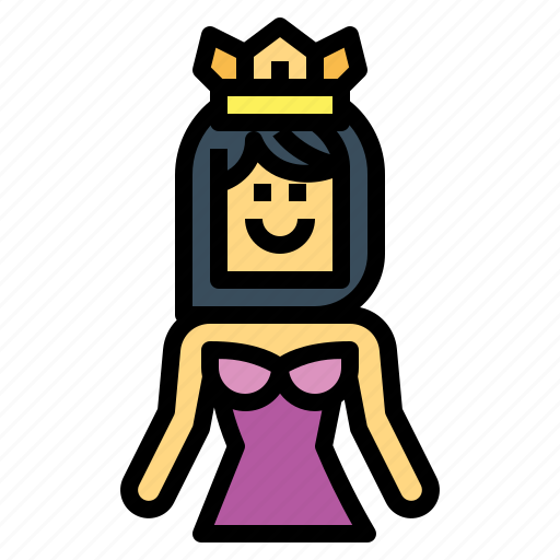 Beauty, pageant, woman, crown, contestant, sash icon - Download on Iconfinder