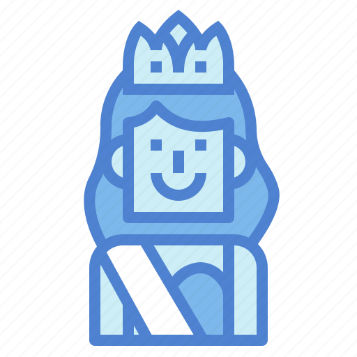 Beauty, pageant, woman, crown, contestant, sash icon - Download on Iconfinder