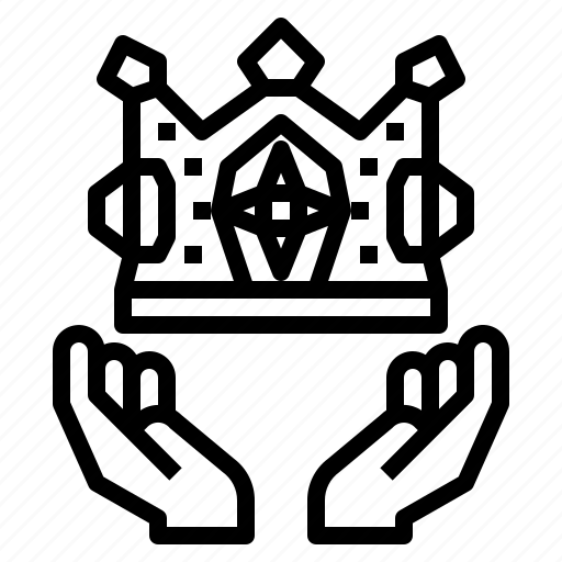 Crown, monarchy, royal, queen, hand icon - Download on Iconfinder