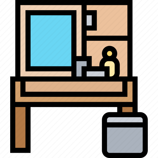 Vanity, bathroom, mirror, interior, decor icon - Download on Iconfinder