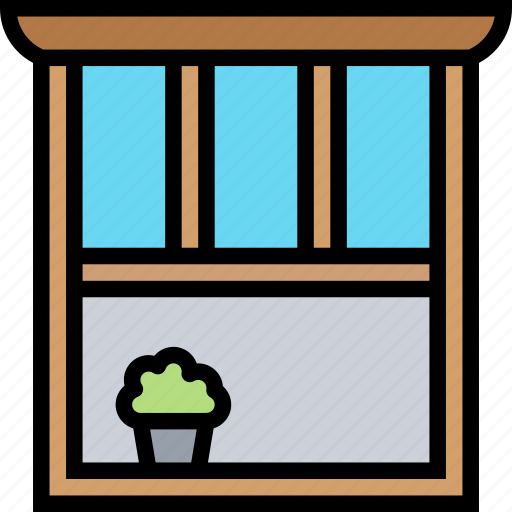 Window, view, glass, interior, home icon - Download on Iconfinder