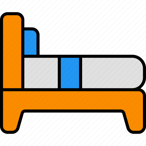 Single, bed, bedroom, furniture, home, sleeping icon - Download on Iconfinder