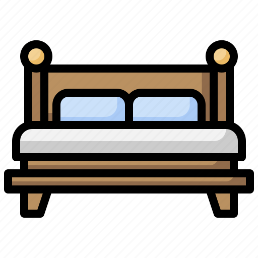 Bed, bedroom, furniture, sleep, rest icon - Download on Iconfinder