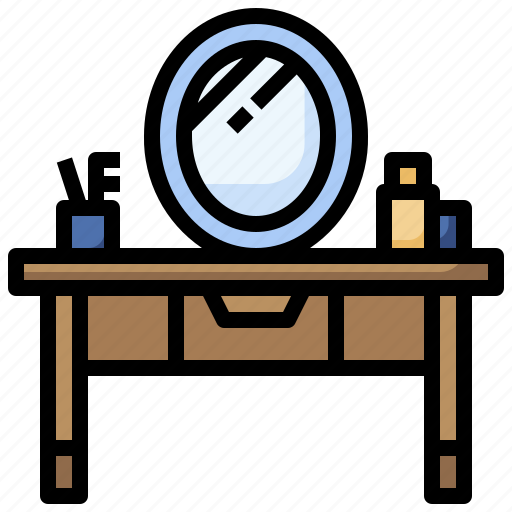 Dresser, furniture, dressing, mirror, table icon - Download on Iconfinder
