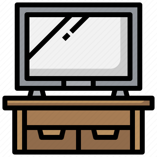 Tv, television, table, electronics, cabinet icon - Download on Iconfinder