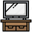 tv, television, table, electronics, cabinet 